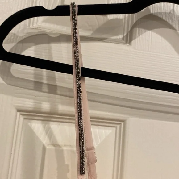 Beautiful Pink Layered Lace Mini DressBlack. Adjustable straps w/Beading detail - Picture 4 of 13